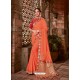 Orange Latest Designer Traditional Party Wear Silk Sari