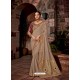 Light Brown Latest Designer Traditional Party Wear Silk Sari