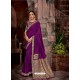 Purple Latest Designer Traditional Party Wear Silk Sari