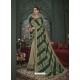 Dark Green Latest Designer Traditional Party Wear Silk Sari