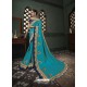 Blue Latest Designer Traditional Party Wear Silk Sari