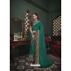 Teal Latest Designer Traditional Party Wear Silk Sari
