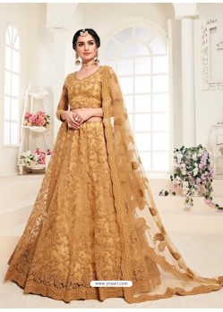 Mustard Heavy Embroidered Designer Wedding Lehenga Choli