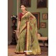 Green Designer Casual Printed Silk Sari
