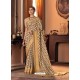 Light Beige Designer Casual Printed Silk Sari