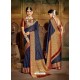 Navy Blue Latest Designer Traditional Party Wear Soft Silk Sari