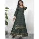 Dark Green Readymade Designer Kurti With Gown Both Combine