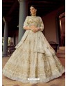 Off White Heavy Embroidered Designer Wedding Lehenga Choli