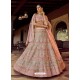 Dusty Pink Heavy Embroidered Designer Wedding Lehenga Choli