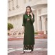 Dark Green Designer Readymade Party Wear Kurti With Palazzo