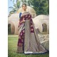 Purple Latest Designer Traditional Party Wear Cotton Silk Sari