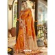 Mustard Astonishing Designer Wedding Wear Silk Sari