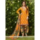 Jazzy Mustard Lace Work Glessh Designer Patiala Suit