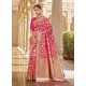 Rani Stylish Designer Wedding Wear Silk Sari