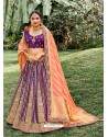 Purple Heavy Embroidered Designer Wedding Lehenga Choli