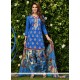 Exuberant Blue Designer Patiala Suit