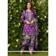 Stunning Lace Work Purple Glessh Designer Patiala Salwar Kameez