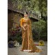 Beige Designer Party Wear Printed Chiffon Sari