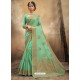 Sea Green Designer Party Wear Classic Cotton Sari