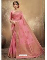 Pink Designer Party Wear Classic Cotton Sari