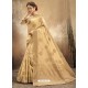 Gold Designer Party Wear Classic Cotton Sari