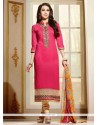 Karishma Kapoor Cotton Hot Pink Churidar Salwar Suit