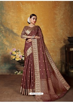 Maroon Designer Party Wear Art Silk Sari