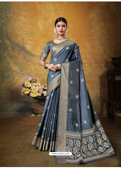 Pigeon Designer Party Wear Art Silk Sari