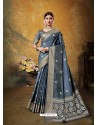 Pigeon Designer Party Wear Art Silk Sari