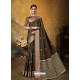 Coffee Designer Party Wear Art Silk Sari