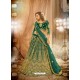 Dark Green Heavy Embroidered Designer Bridal Lehenga Choli
