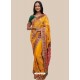 Yellow Stylish Designer Wedding Wear Soft Silk Sari