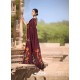 Maroon Designer Casual Soft Cotton Linen Sari