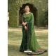 Dark Green Designer Party Wear Chanderi Silk Sari