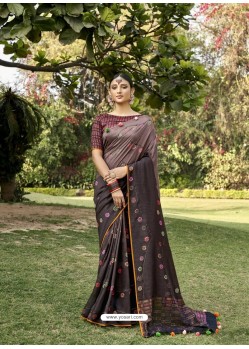 Multi Colour Designer Party Wear Chanderi Silk Sari