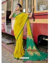 Yellow Designer Casual Wear Georgette Sari