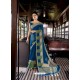 Dark Blue Designer Casual Wear Georgette Sari