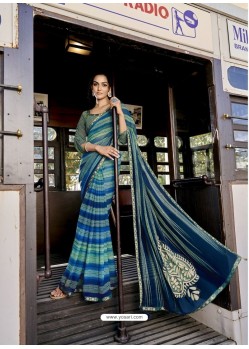 Multi Colour Designer Casual Wear Georgette Sari