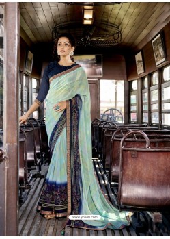 Multi Colour Designer Casual Wear Georgette Sari