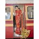 Red Designer Casual Wear Georgette Sari