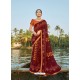 Maroon Designer Party Wear Chanderi Silk Sari