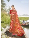 Multi Colour Designer Party Wear Chanderi Silk Sari