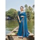 Blue Designer Party Wear Chanderi Silk Sari