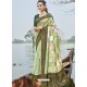 Green Designer Party Wear Chanderi Silk Sari