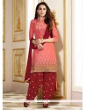Karishma Kapoor Peach Cotton Designer Patila Salwar Suit