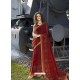 Maroon Designer Casual Wear Georgette Sari