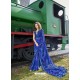 Dark Blue Designer Casual Wear Georgette Sari