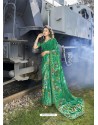 Jade Green Designer Casual Wear Georgette Sari