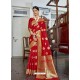 Red Designer Classic Wear Soft Art Silk Sari