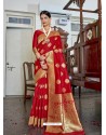 Red Designer Classic Wear Soft Art Silk Sari